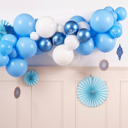 3-Shade Blue Eid Mubarak Balloons