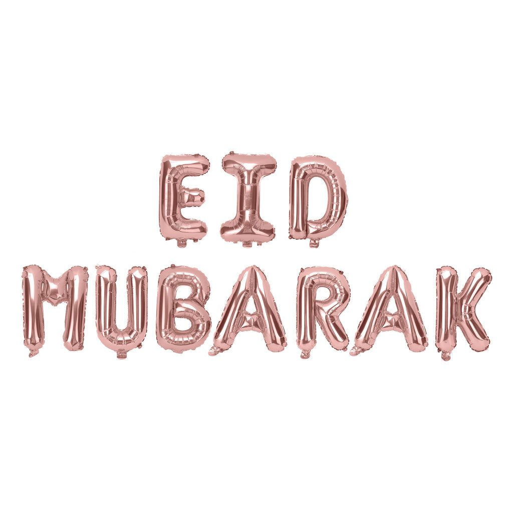 Eid Mubarak Foil Letter Balloons (Pink)