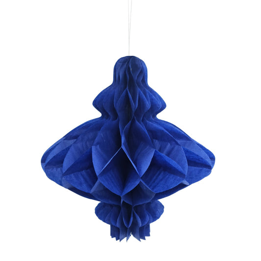 Blue Paper Hanging Honeycomb Lanterns