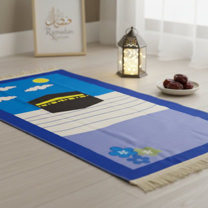 Kid's Prayer Mat - Blue Ka'ba