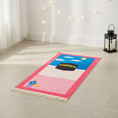 Kid's Prayer Mat - Pink Ka'ba