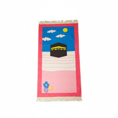 Kid's Prayer Mat - Pink Ka'ba